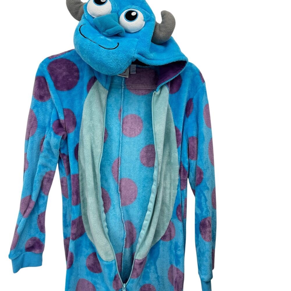 Monsters Inc Sully One Piece Costume Furry Unisex SZ 14 Yrs Blue Cozy Pajama - Picture 6 of 12
